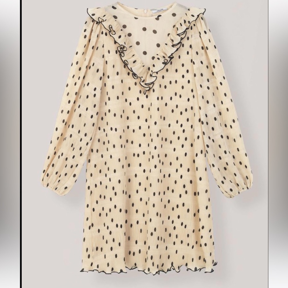 GANNI polka dot dress